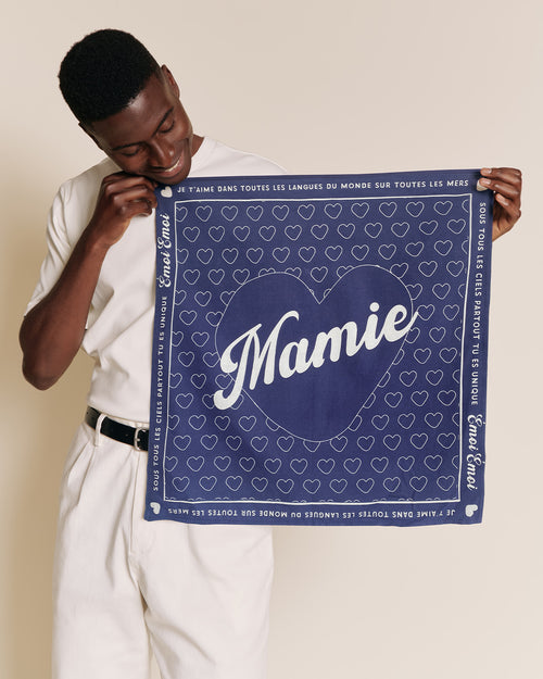 Le bandana je t'aime Mamie - charbon - émoi émoi   - 2 