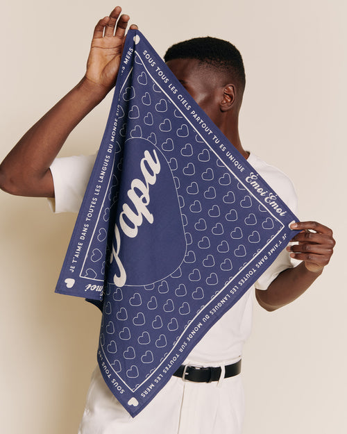 Le bandana je t'aime Papa - charbon - émoi émoi   - 4 