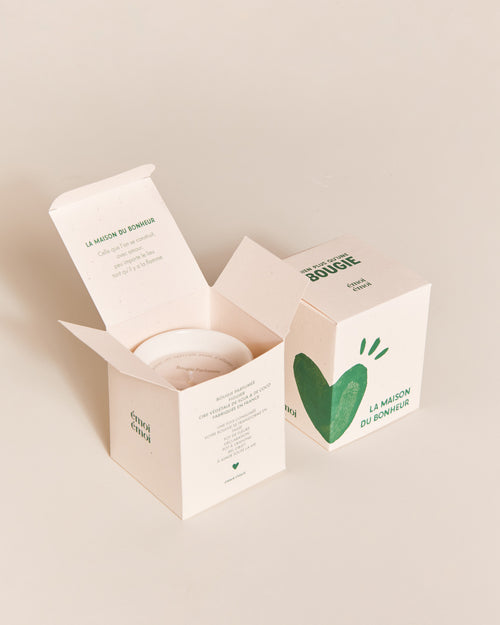 La bougie tasse La maison du bonheur - vert - émoi émoi   - 2 