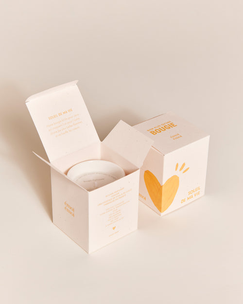 La bougie tasse Soleil de ma vie - jaune - émoi émoi   - 2 