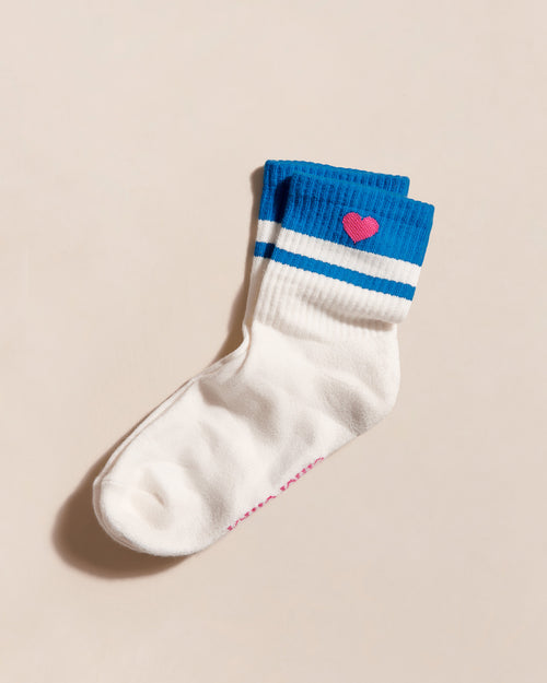 Les chaussettes Coeur - bleu - émoi émoi   - 1 