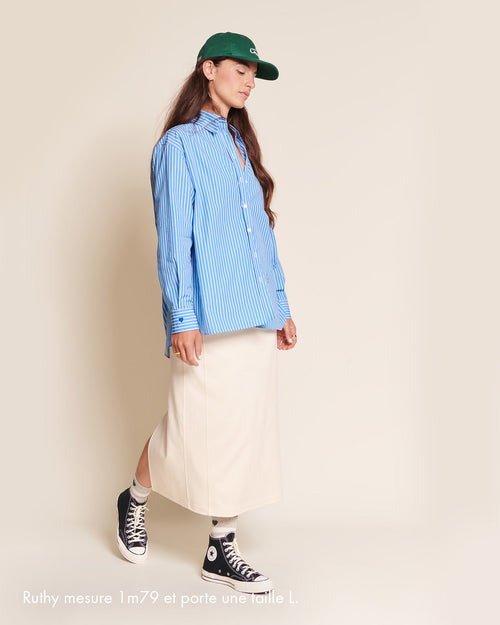 La jupe Alma en coton bio - crème - émoi émoi   - 4 