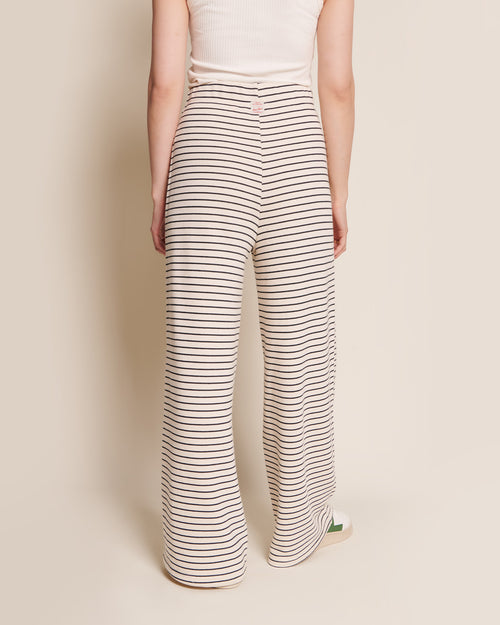 Le pantalon Pauline en coton bio - rayures - émoi émoi   - 2 