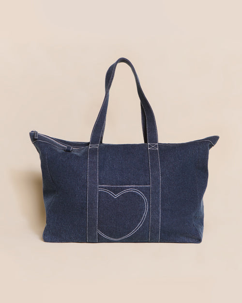 Le cabas Coeur en denim - émoi émoi   - 2 