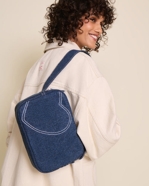 Le sac crossbody Coeur en denim - émoi émoi   - 1 