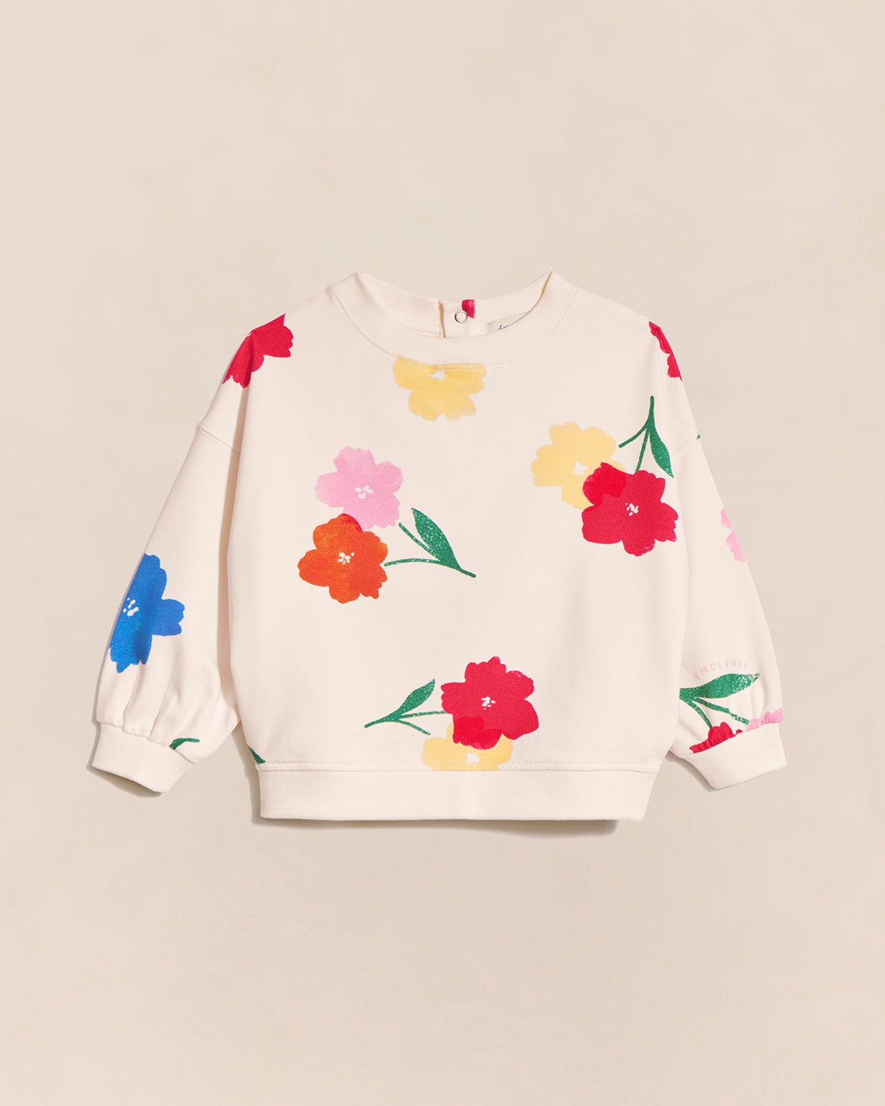 Le sweat Sam en coton bio -  Anémones bouquet