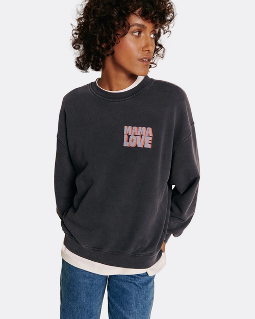 Le duo de sweats Papa cool x Mama love - garment dye stone washed - émoi émoi   - 2 