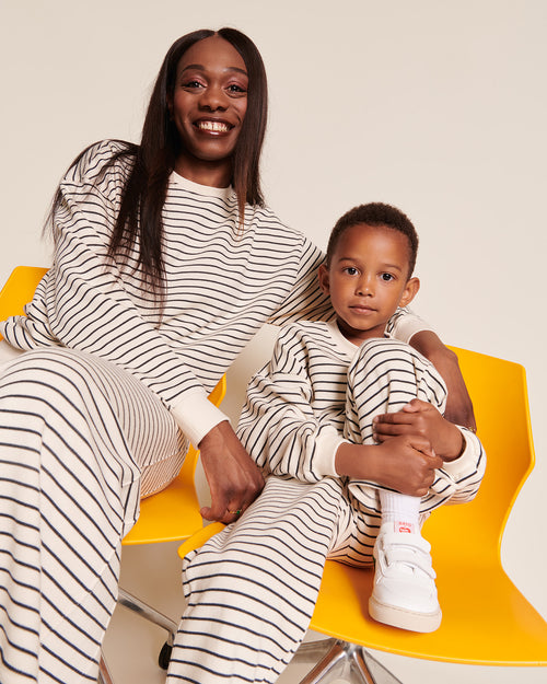 Le pantalon Palou en coton bio - rayures - émoi émoi   - 4 