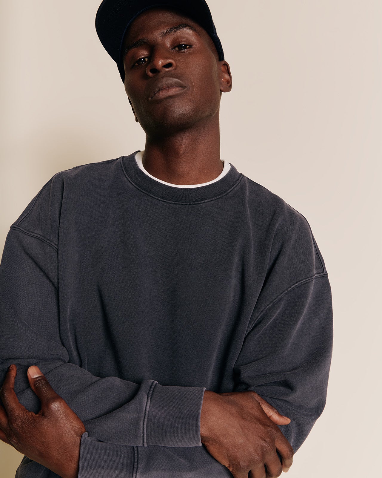 Le sweat Solal en coton bio - garment dye stone washed