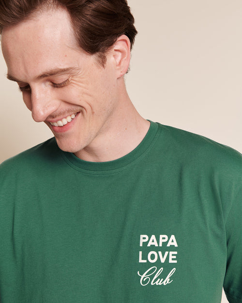 Le t-shirt Papa love club adulte en coton bio - spinach - émoi émoi   - 4 