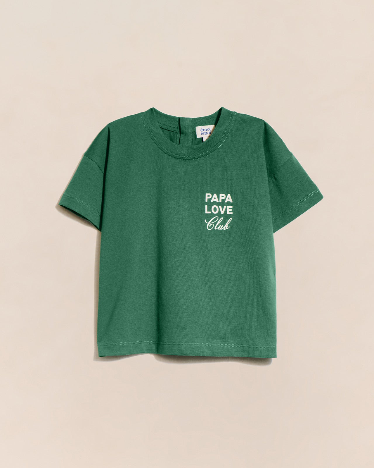 Le t-shirt Papa love club enfant en coton bio - spinach