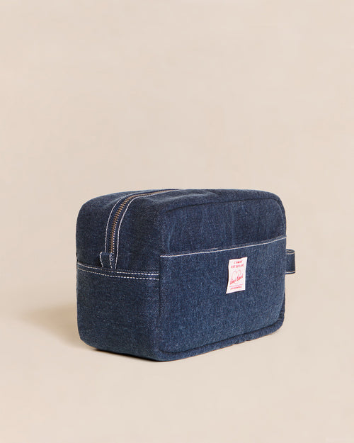 La trousse de toilette Coeur en denim - émoi émoi   - 2 