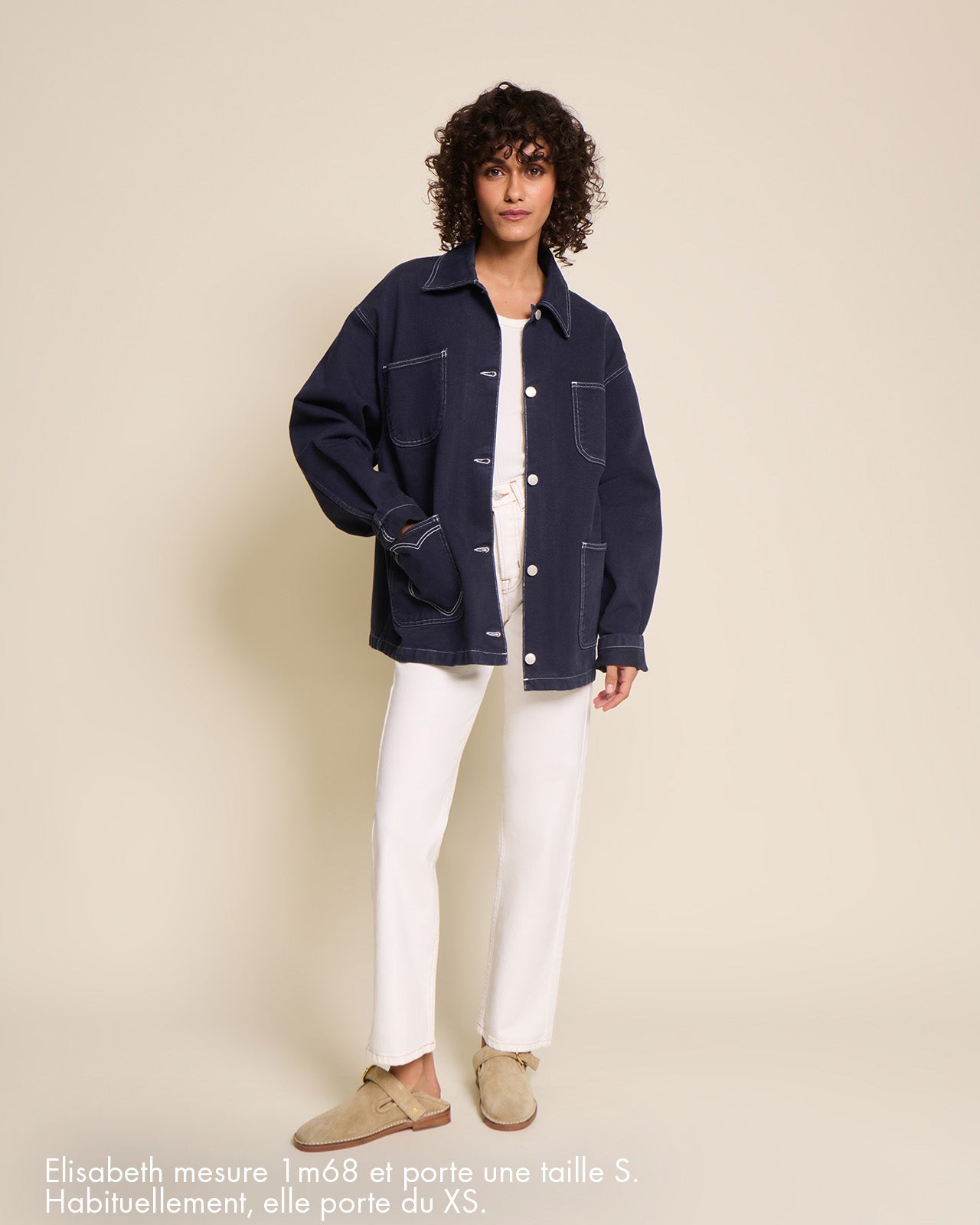 La veste Viggo en coton bio - bleu nuit