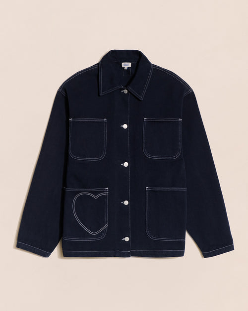 La veste Viggo en coton bio - bleu nuit - émoi émoi   - 1 