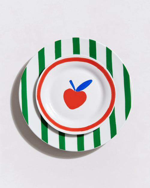 L'assiette Pomme en porcelaine - 19 cm - émoi émoi   - 4 
