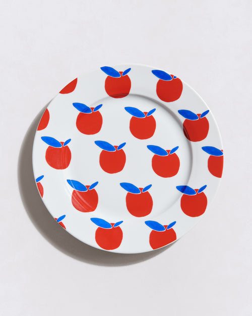 L'assiette Pommes all-over en porcelaine - 26 cm - émoi émoi   - 1 