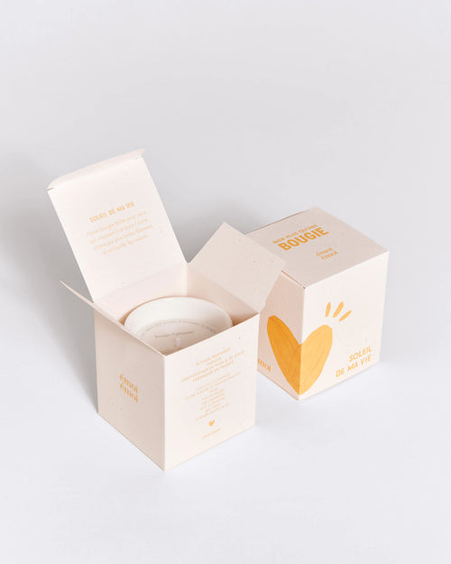 La bougie tasse Soleil de ma vie - jaune - émoi émoi   - 2 