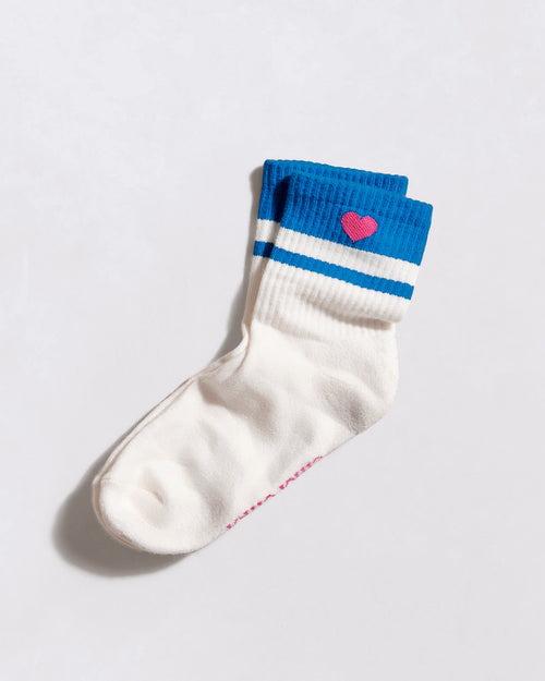 Les chaussettes Coeur - bleu - émoi émoi   - 1 