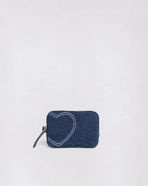 Le porte-monnaie Coeur en denim - émoi émoi   - 4 