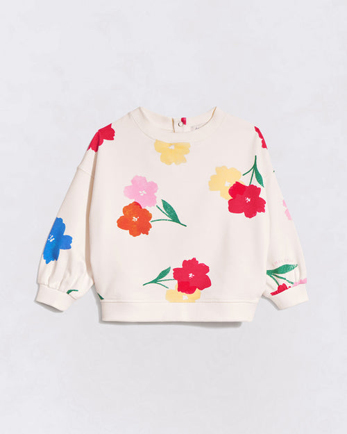 Le sweat Sam en coton bio -  Anémones bouquet - émoi émoi   - 1 