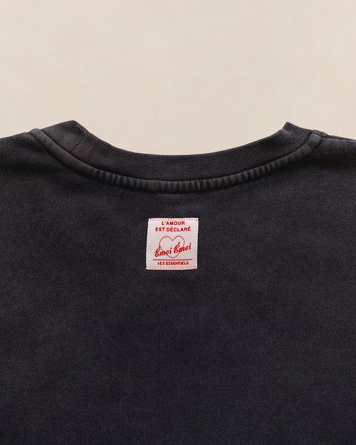 Le sweat Sky en coton bio - garment dye stone washed - émoi émoi   - 4 