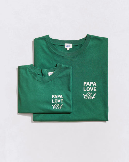 Le t-shirt Papa love club adulte en coton bio - spinach - émoi émoi   - 4 