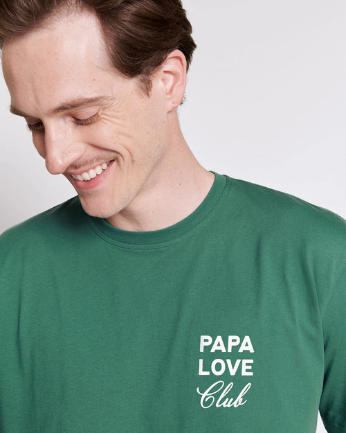 Le t-shirt Papa love club adulte en coton bio - spinach - émoi émoi   - 2 