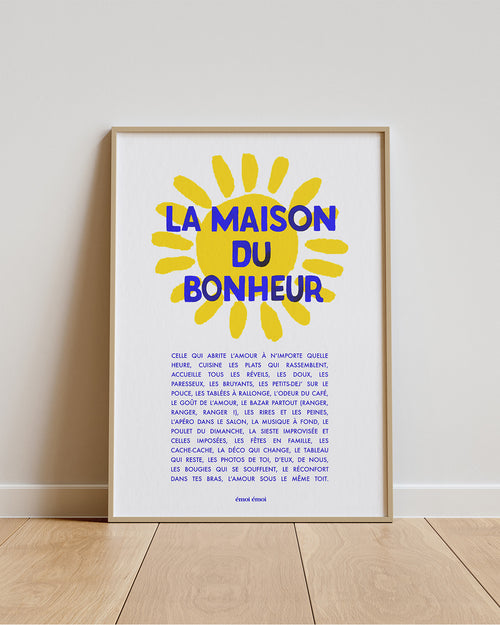 L'affiche La maison du bonheur - A3 - émoi émoi   - 2 