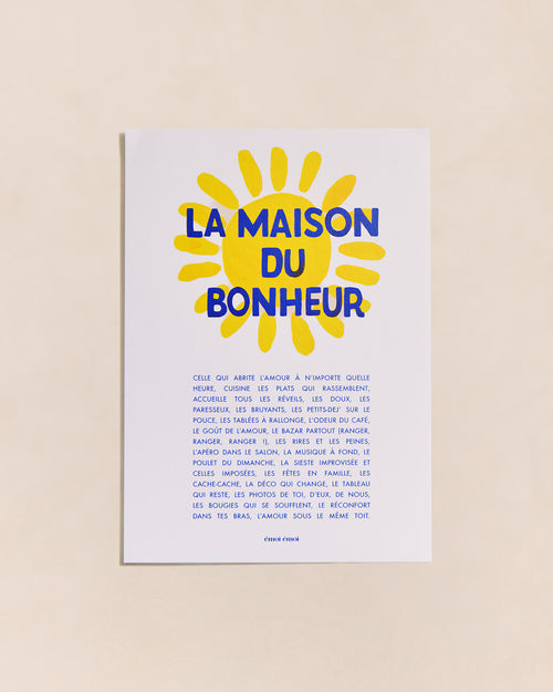 L'affiche La maison du bonheur - A3 - émoi émoi   - 1 