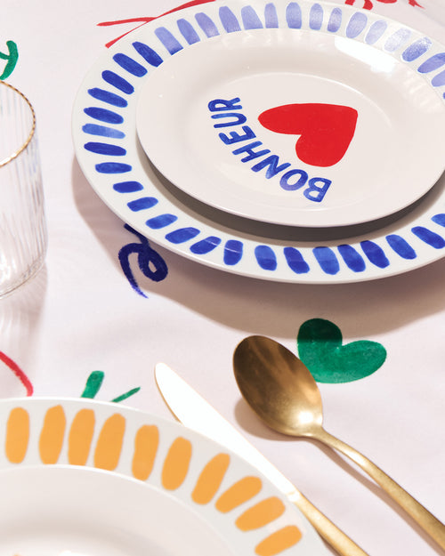 L'assiette Bonheur en porcelaine - 19 cm - émoi émoi   - 2 