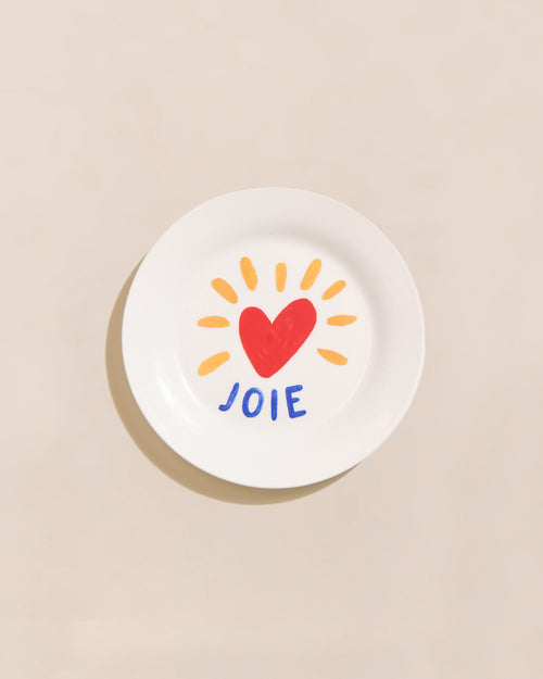 L'assiette Joie en porcelaine - 19 cm - émoi émoi   - 1 