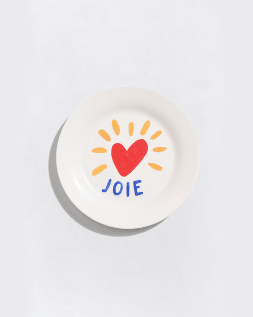 L'assiette Joie en porcelaine - 19 cm - émoi émoi   - 1 