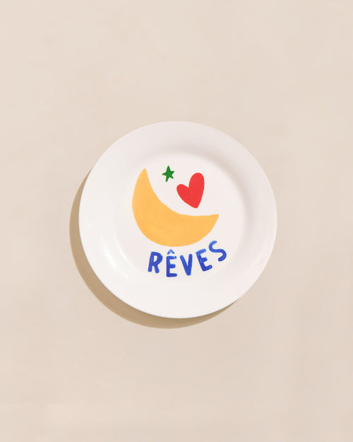 L'assiette Rêves en porcelaine - 19 cm - émoi émoi   - 1 