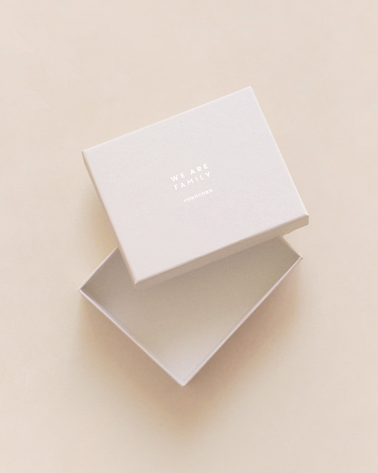 La boîte cadeau Chaussettes We are family - 10,5 x 13 cm - blanche
