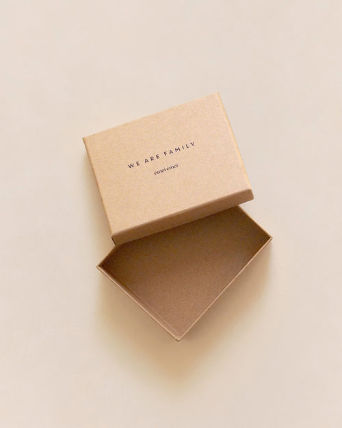 La boîte cadeau Chaussettes We are family - 9,5 x 12 cm - kraft - émoi émoi   - 1 