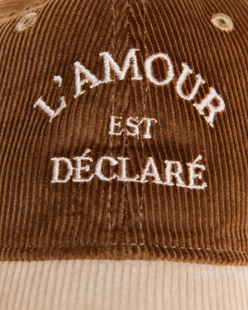 La casquette L'amour est déclaré en velours - cappuccino - émoi émoi   - 4 
