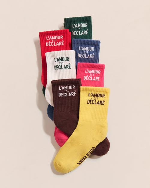 Les chaussettes L'amour est déclaré - chocolat - émoi émoi   - 4 