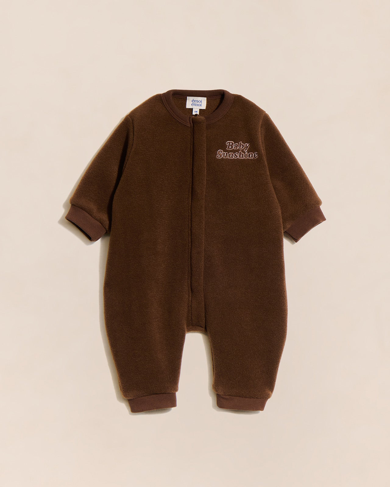 La mini combinaison Baby sunshine en polaire recyclée - chocolat