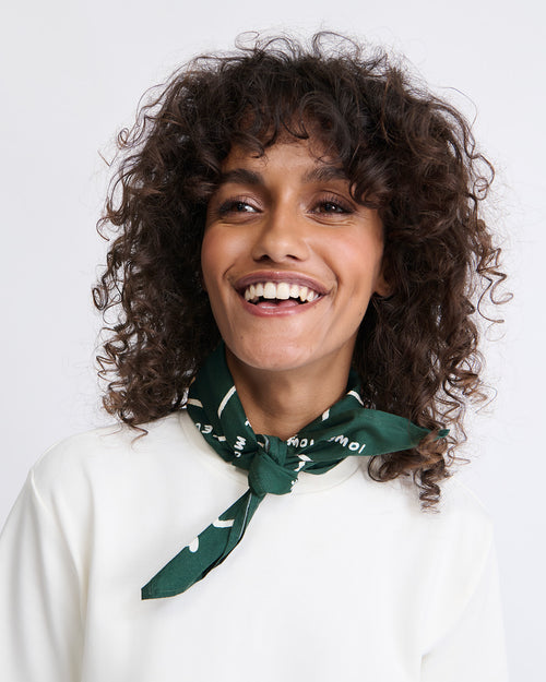 Le bandana Je pense à toi - vert - émoi émoi   - 4 