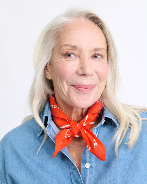 Le bandana Merci d'être là - rouge - émoi émoi   - 2 