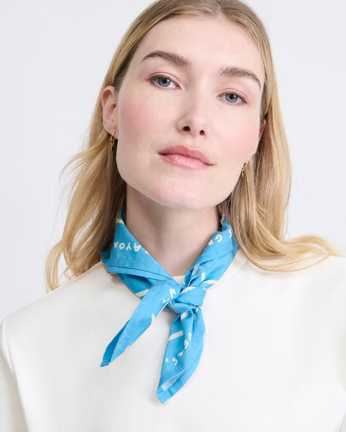 Le bandana Soleil de ma vie - bleu - émoi émoi   - 2 