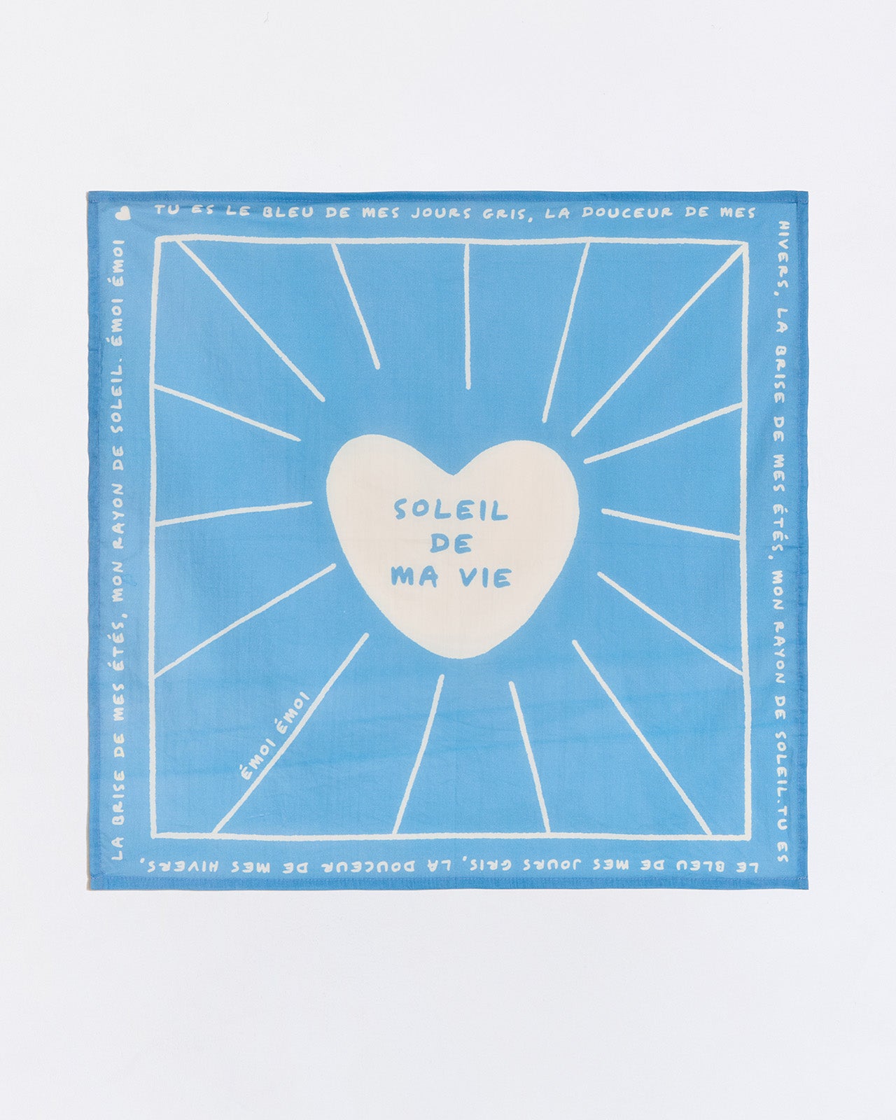 Le bandana Soleil de ma vie - bleu