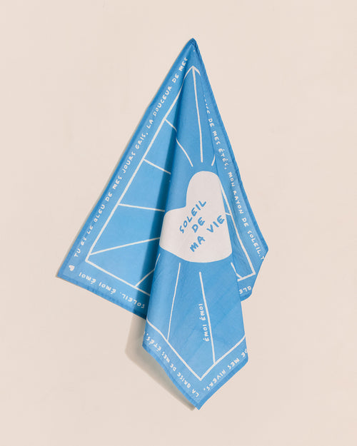 Le bandana Soleil de ma vie - bleu - émoi émoi   - 4 