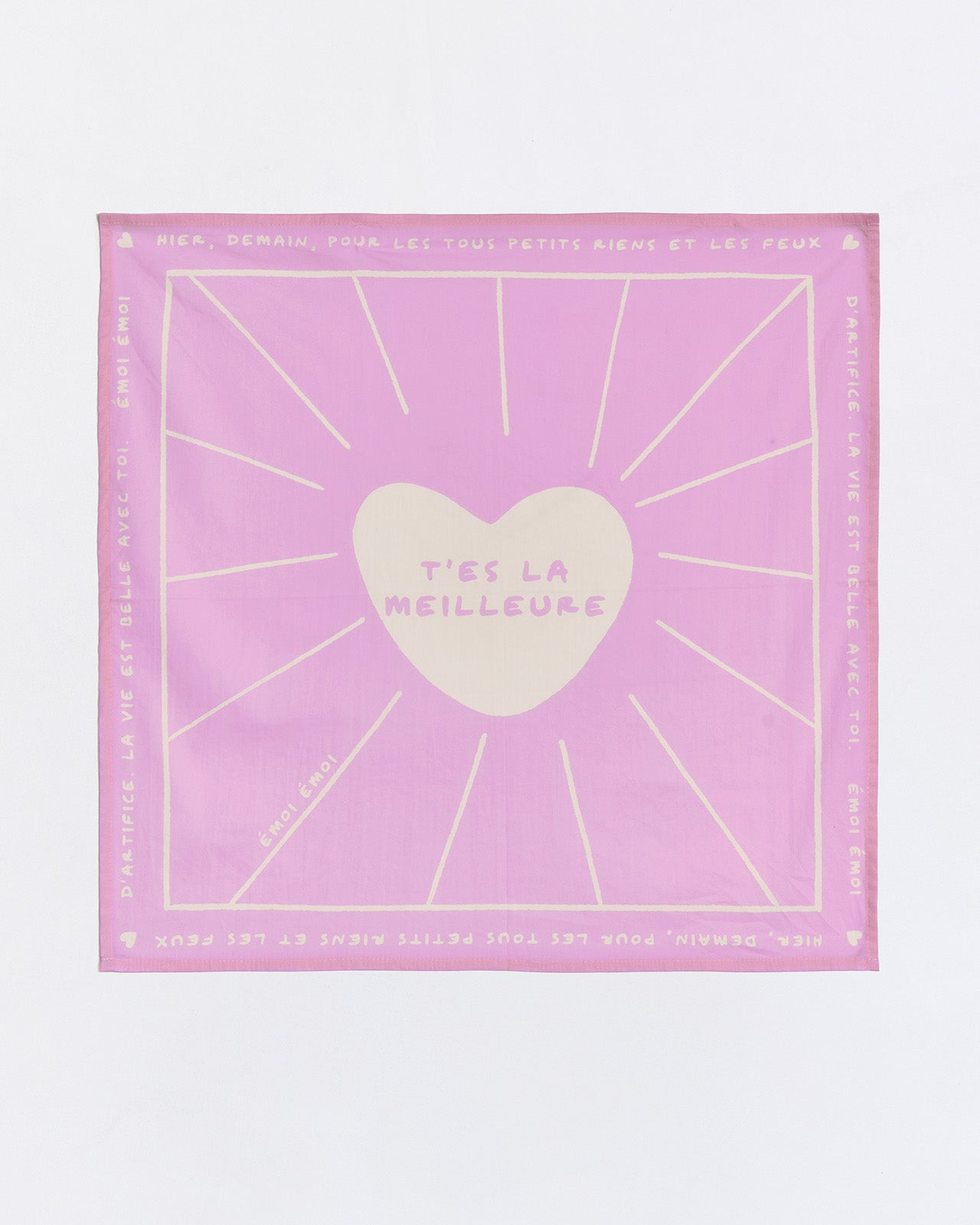 Le bandana Tu es la meilleure - rose