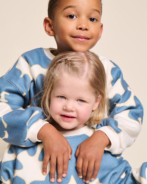 Le sweat Sam en polaire recyclée - fleurs du lac - émoi émoi   - 2 