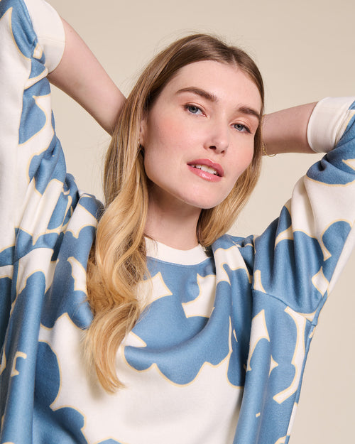 Le sweat Scarlett en polaire recyclée - fleurs du lac - émoi émoi   - 2 