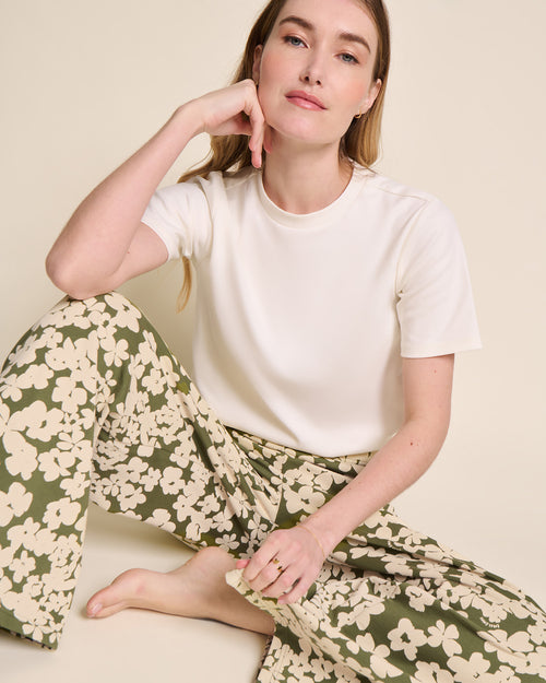 Le pantalon Pauline en coton bio - Fleurs sauvages - émoi émoi   - 2 