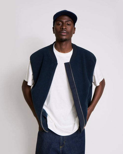 La veste Vincente en polaire recyclée - bleu nuit - émoi émoi   - 4 