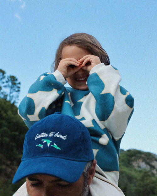 La casquette Listen to birds en velours - navy - émoi émoi   - 2 