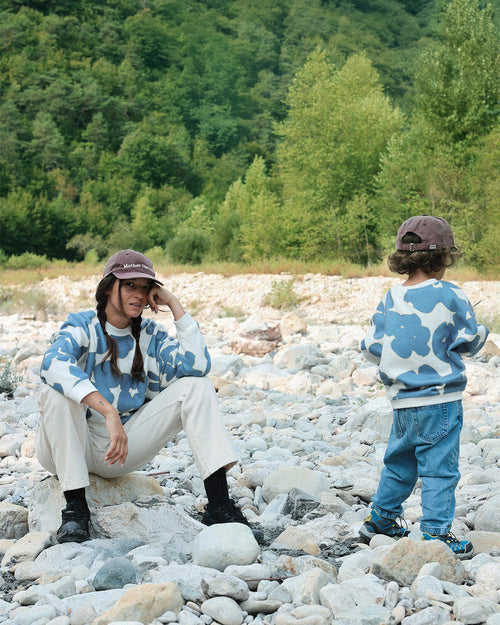 Le duo de sweats en polaire recyclée imprimée - fleurs du lac - émoi émoi   - 4 